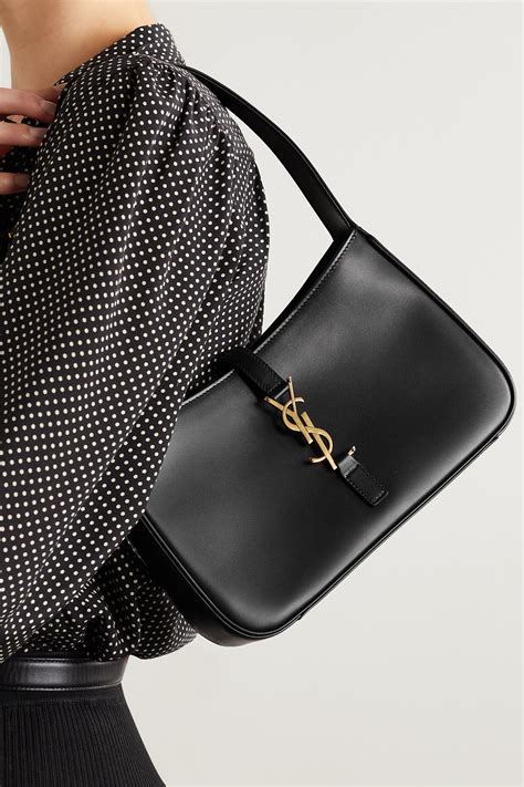 Yves Saint Laurent YSL Black Leather Shoulder Bag 